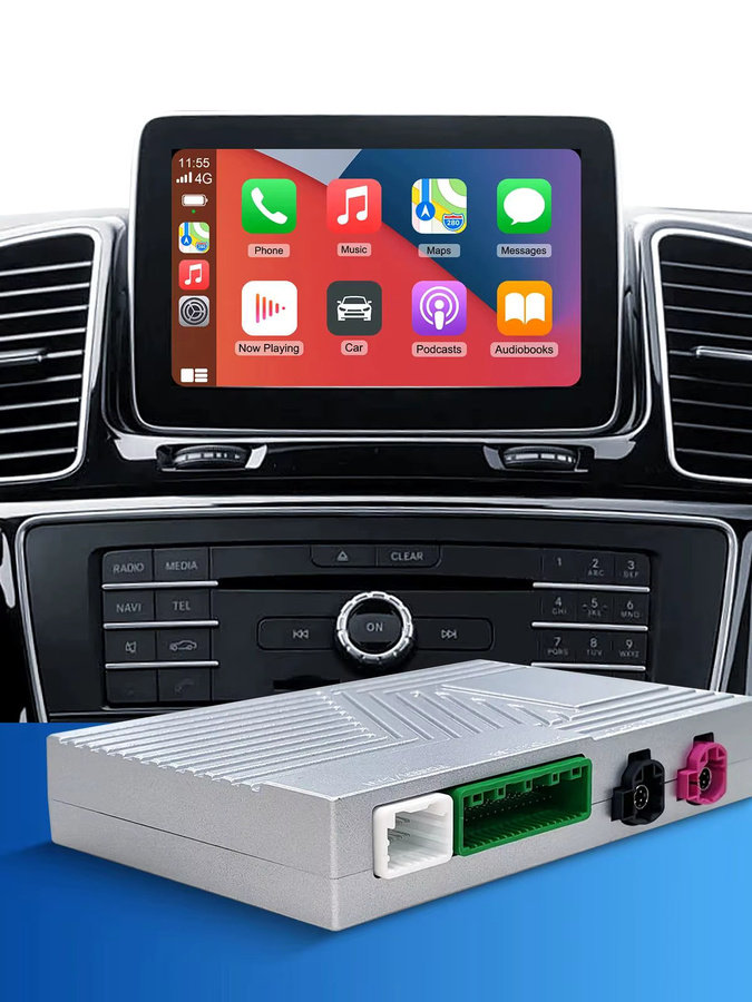 LEXXSON Drahtlose CarPlay und Android Auto Retrofit Kit Decoder Box für Mercedes Benz NTG 5.0 5.1 COMAND System, Farbe: Silber, mit Wi-Fi und Bluetooth - Bild 5