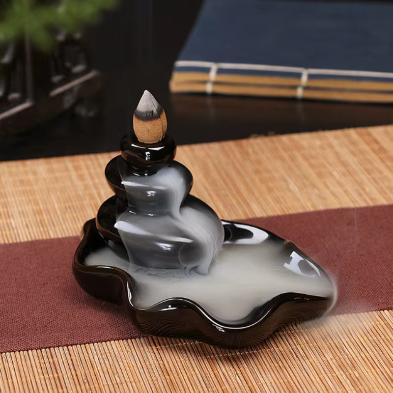 MINIDEAL Keramik Weihrauchbrenner für Rückfluss-Stick im Zen-Design zur Heimdekoration - Bild 3