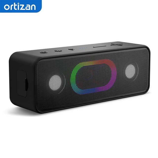 Ortizan S11 Tragbarer Bluetooth-Lautsprecher mit Lichteffekten in Schwarz für PC, Laptop und Tablet - Bild 1