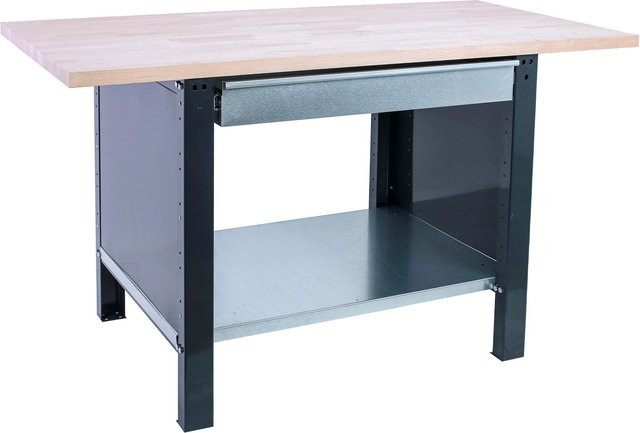 PROREGAL Werkbank BUFFALO WOOD in Anthrazit mit 1 Schublade, Traglast 1000 kg, H x B x T: 86,5 x 150 x 75 cm - Bild 1