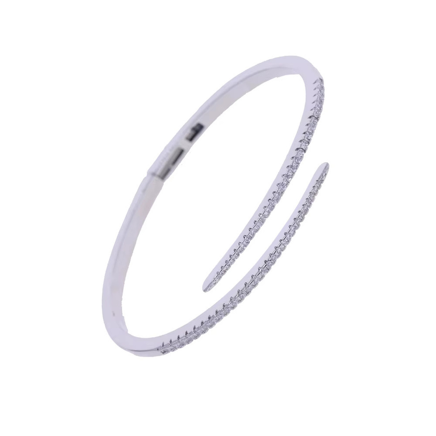 ATJMLADY Offenes Armband, Zirkonia, Silber, Damen - Bild 1