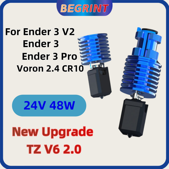BEGRINT Hochgeschwindigkeits-Druckkopf-Upgrade 2.0 TZ V6 Hotend-Kit für Ender 3, 3 PRO, VORON 2.4 und CR10 Hi-End-Extruder J-Kopf - Bild 1