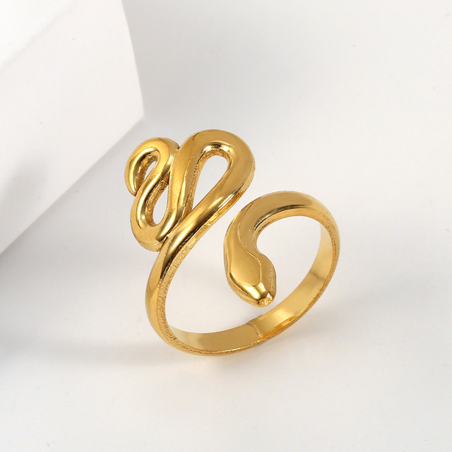 Cazador Ring, Edelstahl, Gold, Schlange, Damen - Bild 1