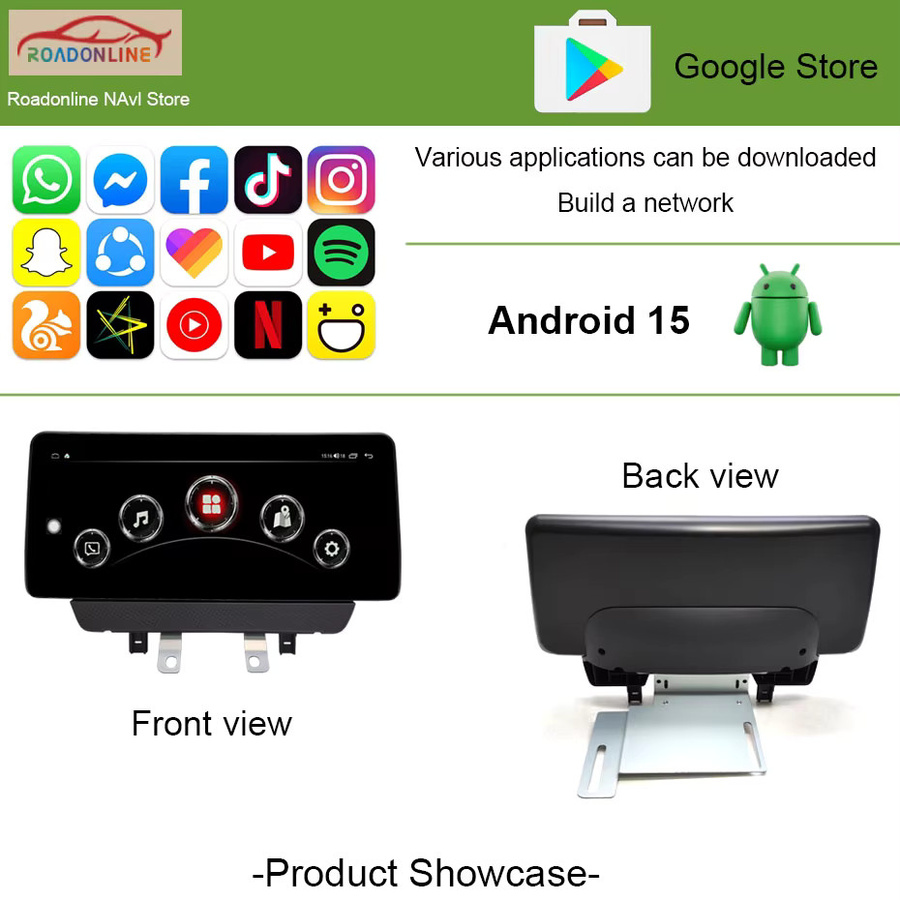 roadonline Android 15 Autoradio mit 10,25 Zoll Display für Mazda CX3 CX-3 und Mazda 2 Demio 2014-2020, Multimedia-Videoplayer mit CarPlay, 4G und WLAN, Schwarz - Bild 4