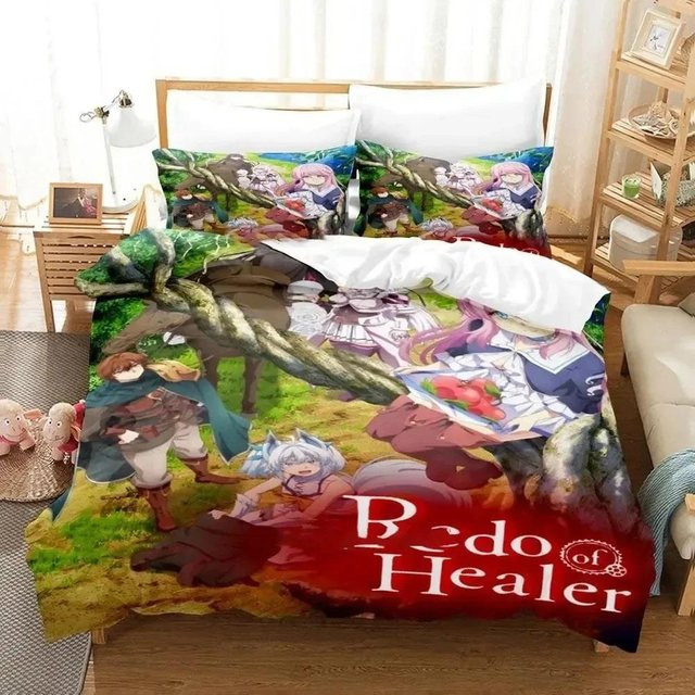 Anime Redo of Healer Bettwäsche Set mit Kissenbezügen für Kinder und Erwachsene B/H: 135 x 200 cm - Bild 1