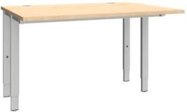Schäfer Shop Genius Schreibtisch MODENA FLEX in Ahorn mit 4-Fuß-Rechteckrohr, Breite: 120 cm - Bild 1