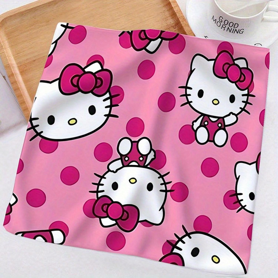 Sanrio Hello Kitty Mehrzweck-Handtuch in Pink, fusselfreies Strandtuch oder Küchentuch, Breite: 30 cm, Höhe: 60 cm - Bild 2