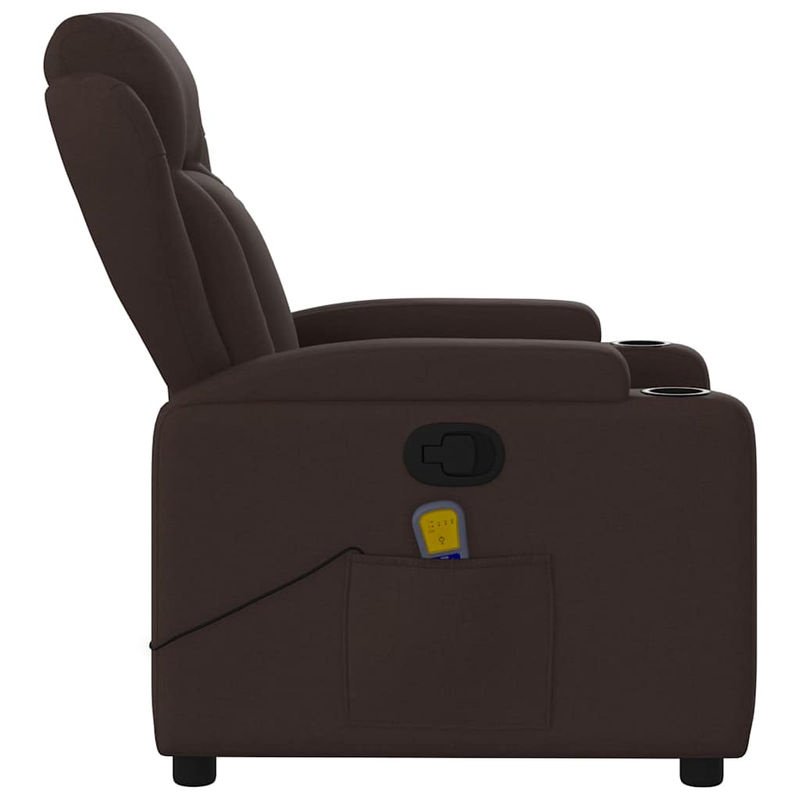 Vidaxl Klappbarer Massagesessel als Relaxsessel in Braun mit Stoffbezug - Bild 7