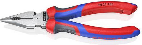 Knipex Spitzkombizange schwarz atramentiert mit Comfort-Griffen 185 mm - Bild 1