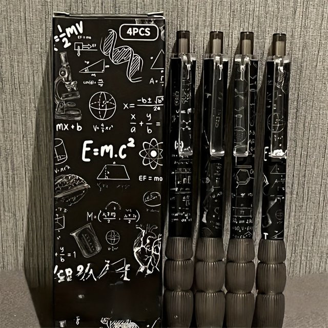 4er-Pack schwarze Gelstifte für Schule und Büro - Bild 1