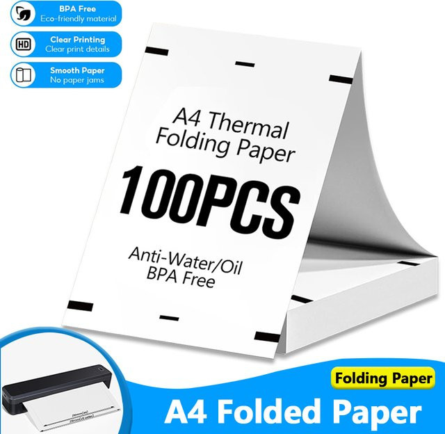 Marklife A4 Thermopapier Weiß für tragbare Thermodrucker zum Drucken von Fotos und PDFs - Bild 1