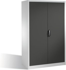 C+P Aktenschrank Acurado mit Drehtüren, 5 Ordnerhöhen, Front Schwarzgrau, Korpus Lichtgrau, H x B x T: 195 x 120 x 60 cm - Bild 1