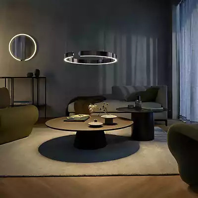 Occhio Mito Sospeso 60 Fix Up Table Pendelleuchte LED in Gold Matt und Weiß Matt mit x-tra warmem Licht (2.200-3.500 K) - Bild 1