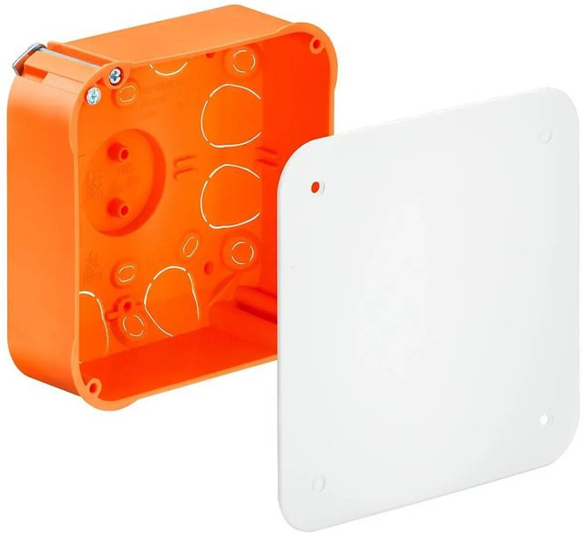 Kaiser Hohlwand-Abzweigkasten 9195-91 Orange-Weiß B/T/H: 10,7 x 10,7 x 5,3 cm - Bild 1