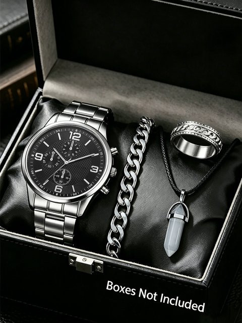 CMK Armbanduhr Quarz, Edelstahl, Schwarz, Herren - Bild 1