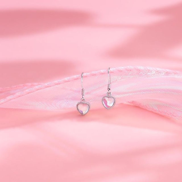 Lucky Star Jewelry Ohrringe Damen, herzförmige Ohrstecker - Bild 1