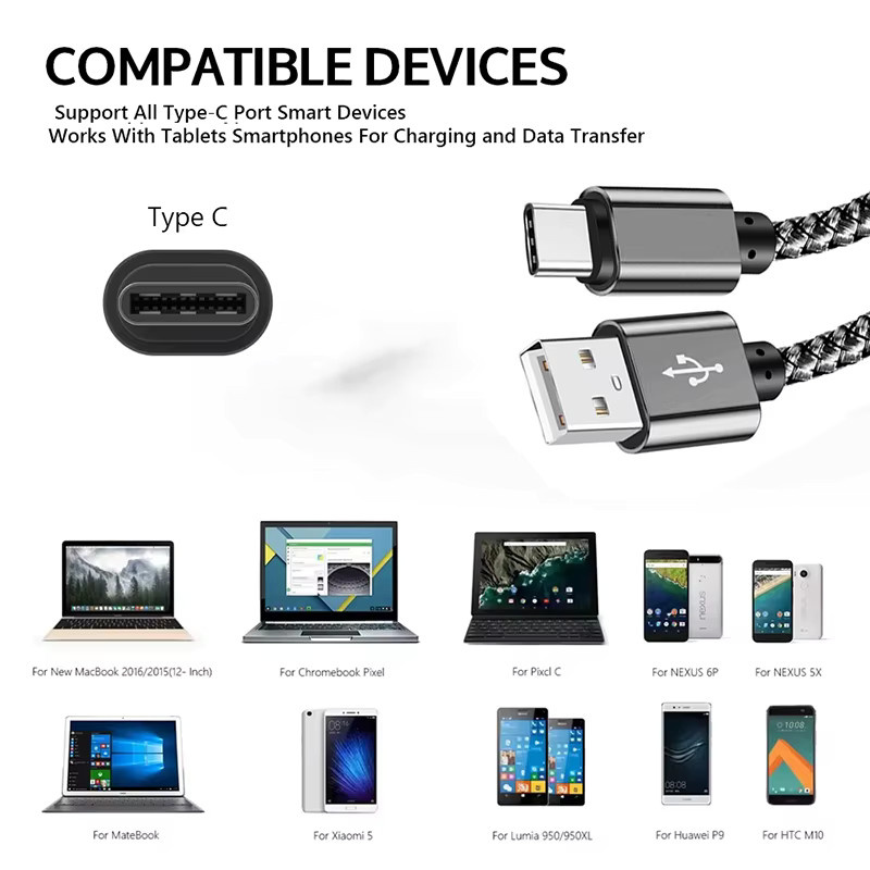 GeydrQ USB-A auf USB-C Schnellladekabel in Gold für Apple iPhone und Samsung Galaxy - Bild 5