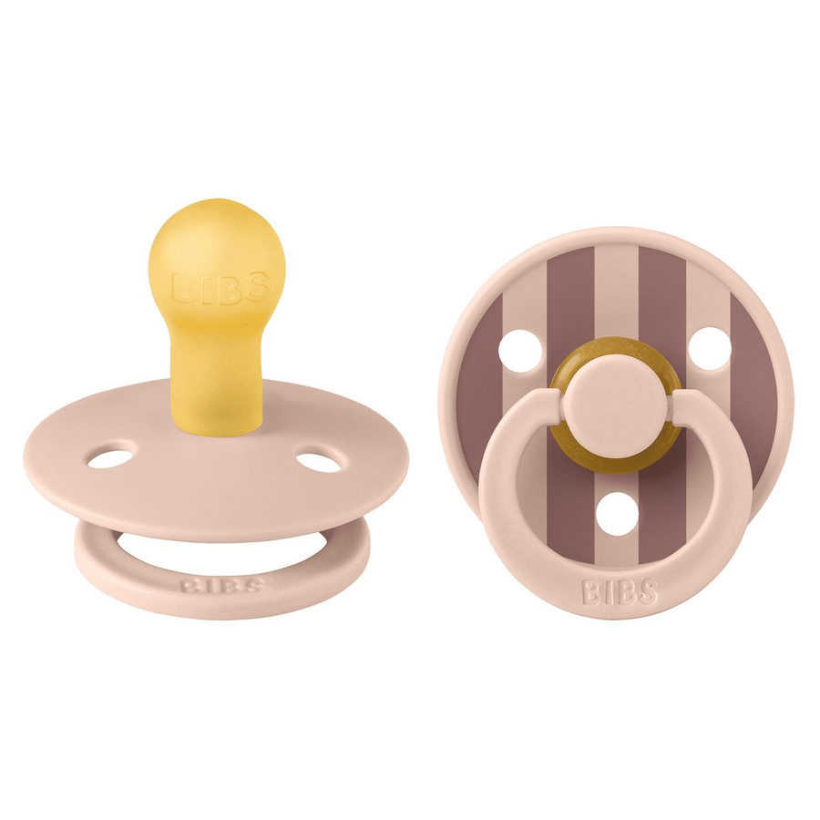 BIBS Schnuller Studio Colour 2er Pack Blush Mix Grösse 0-6 Monate aus Naturkautschuk und Kunststoff - Bild 1