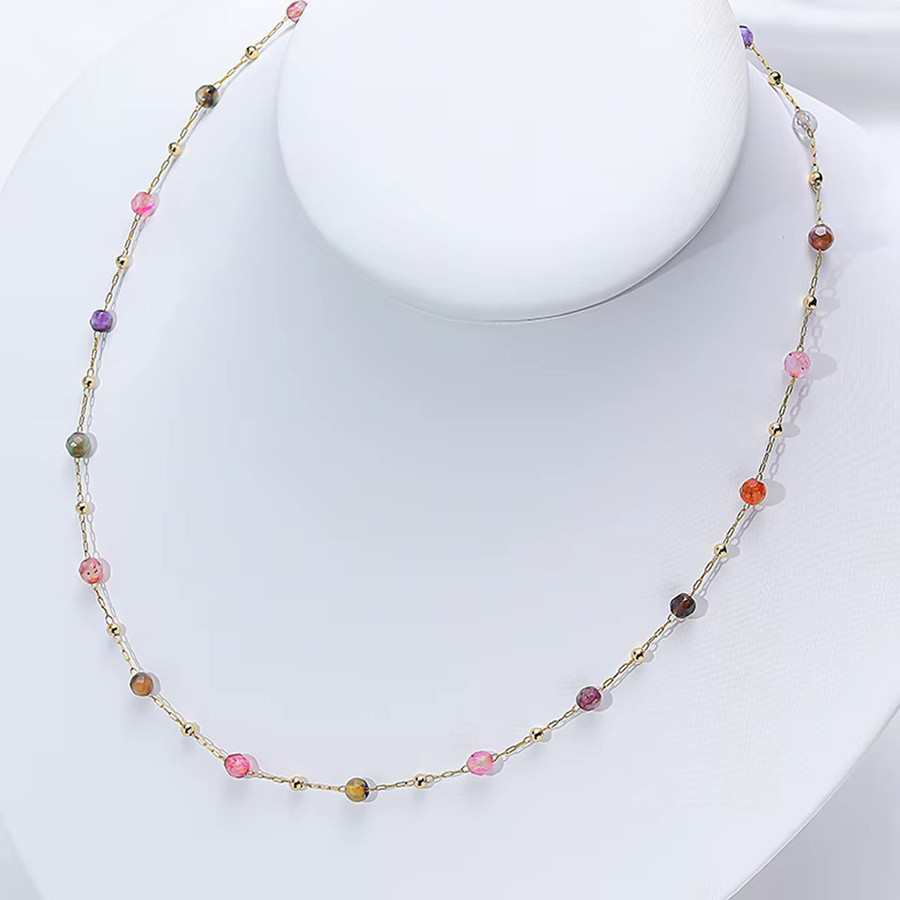 Lina Jw Halskette, Perle, Achat, Gold, Damen - Bild 2