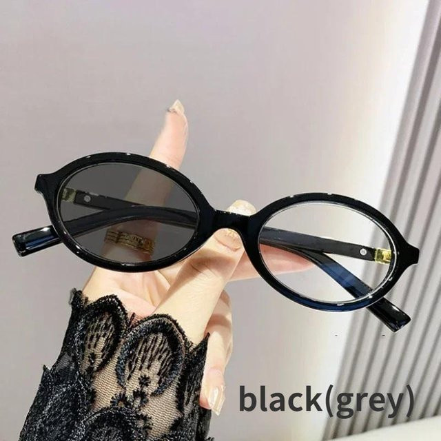CICI Global Glasses Myopie-Brille, oval, Kunststoff, Unisex, grau schwarz - Bild 1