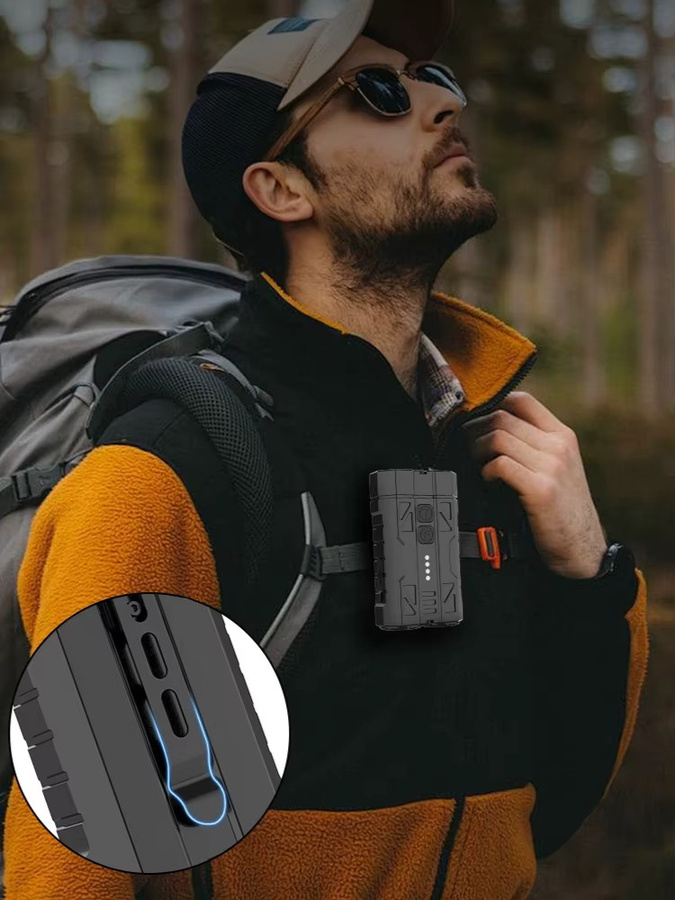 JIASHUAIXIN Hochleistungs-EDC-Multifunktions-Taschenlampe aus Aluminiumlegierung in Schwarz mit LED und Doppelschalter-Leistungsanzeige - Bild 6