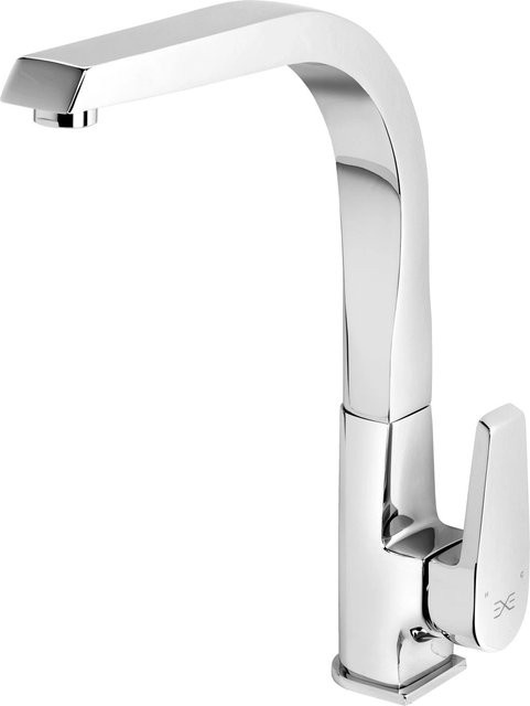 KOLMAN Küchenarmatur Küchenmischer mit Einhebelmischer in Silber, Wasserersparnis, Messing, Chrom, Höhe: 285,0 cm, Breite: 44,0 cm, Tiefe: 245,0 cm - Bild 1