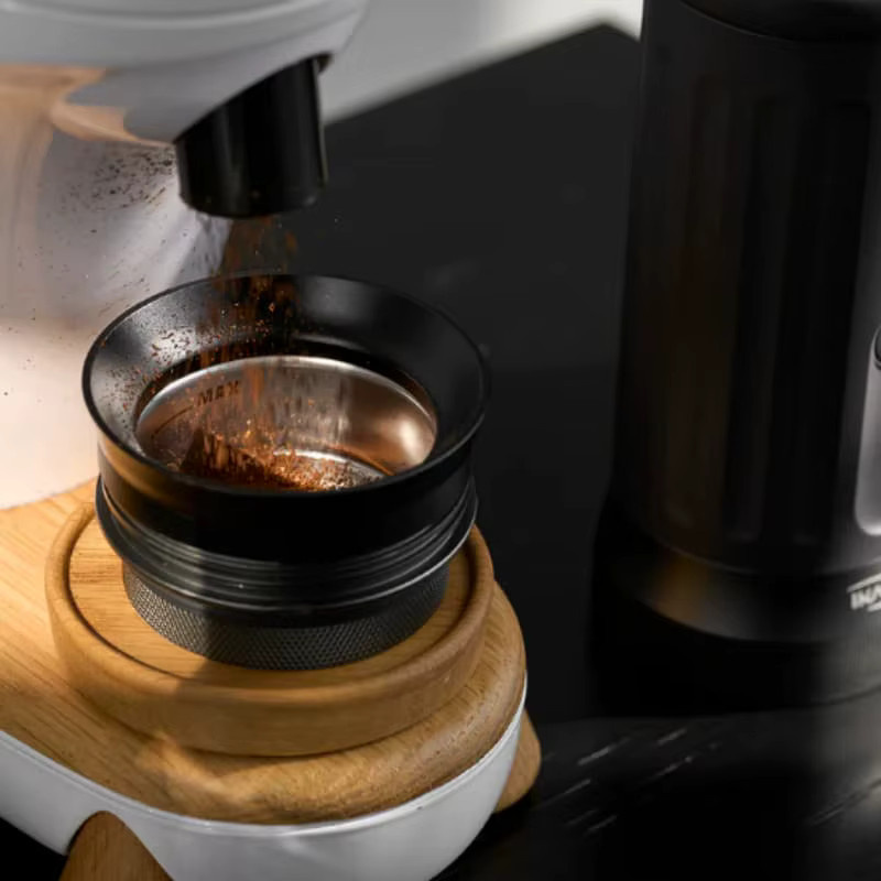IKAPE Espresso-Tamper Set mit magnetischem Dosiertrichter in Schwarz aus Edelstahl für die Kapo K2 tragbare Kaffeemaschine (51/58 mm) - Bild 2