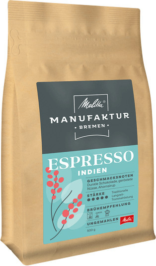 Melitta Kaffee Espresso-Röstung Indien, 500 g - Bild 1