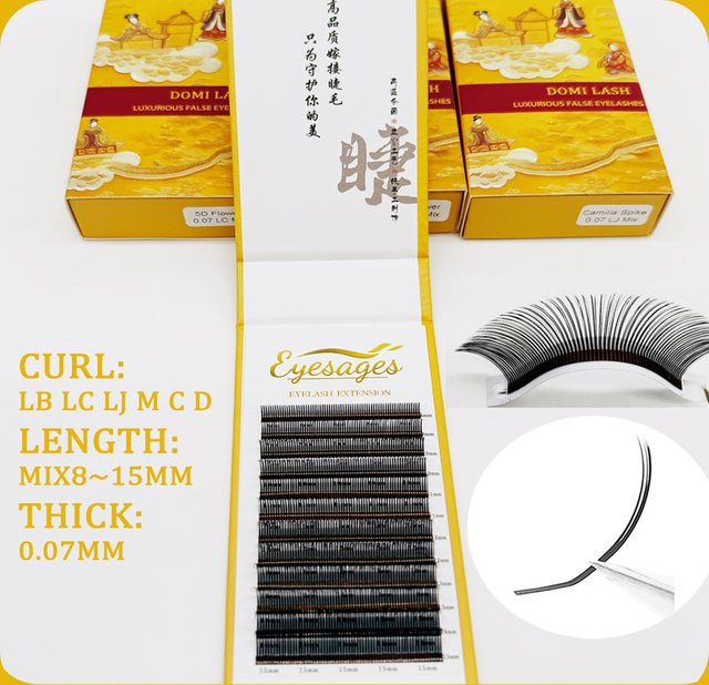 VETERAN TECH Domi LB LC M Curl 5D Flower Lashes Wimpernverlängerung, Natürlich - Bild 1