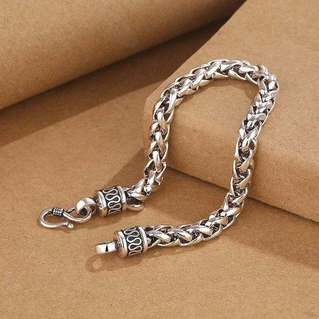 Armband 925 Silber, Vintage, 22 cm, Unisex - Bild 1
