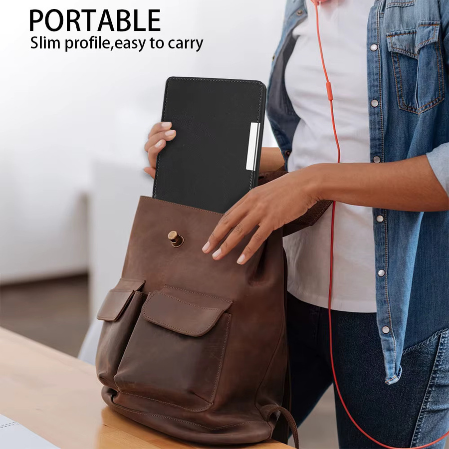 PU-Leder Flip Folio Smart Cover Standhülle für PocketBook Aqua PB640 und Aqua2 PB641 6 Zoll E-Reader in Schwarz - Bild 2