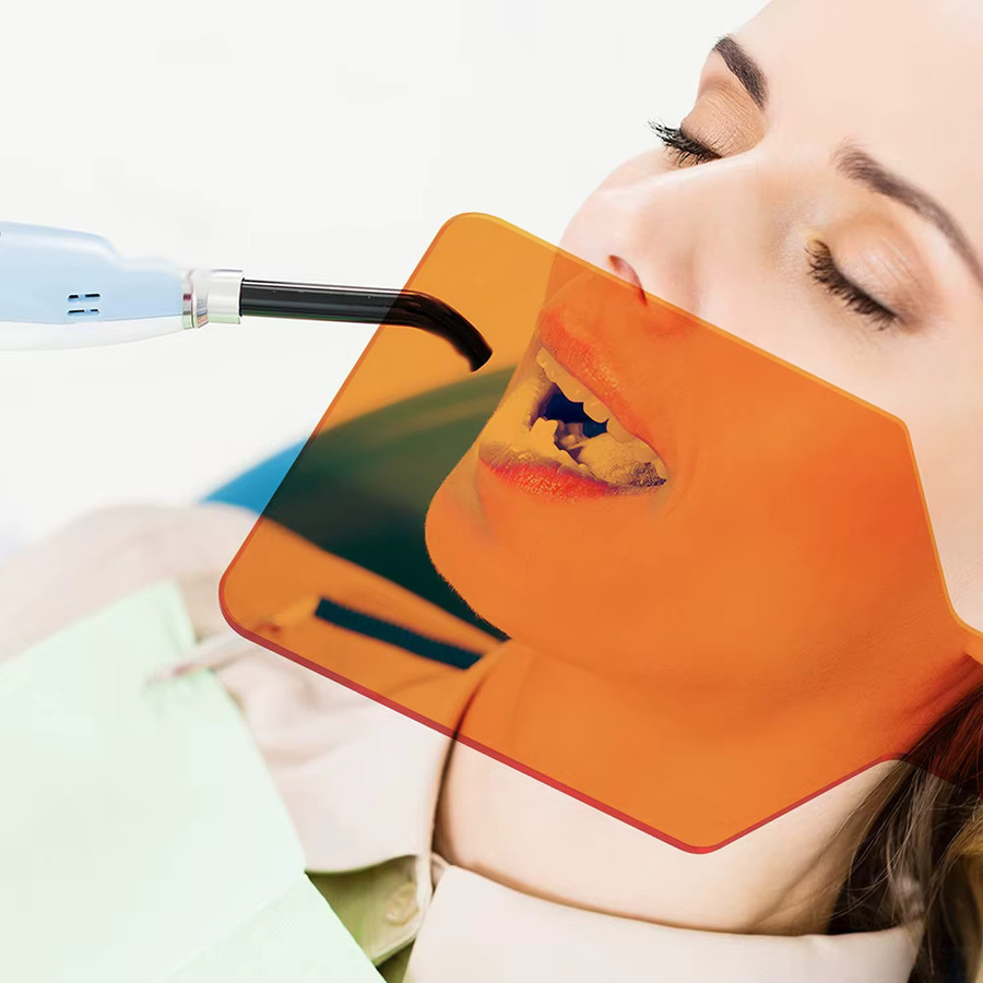 Orange Dental Photopolymerisation Augenschutz aus Kunststoff mit Blockierplatte, Breite: 24,0 cm, Tiefe: 12,5 cm - Bild 3