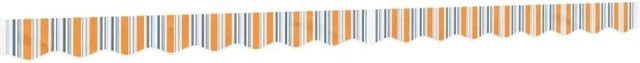 vidaXL Markisenvolant aus Polyester, Mehrfarbig Gestreift, 4 m - Bild 1