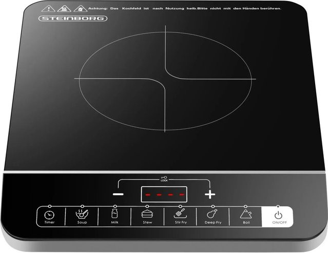 Steinborg SB-2191 Einzelne Induktionskochplatte mit Automatikprogrammen und 2000W Leistung - Bild 1