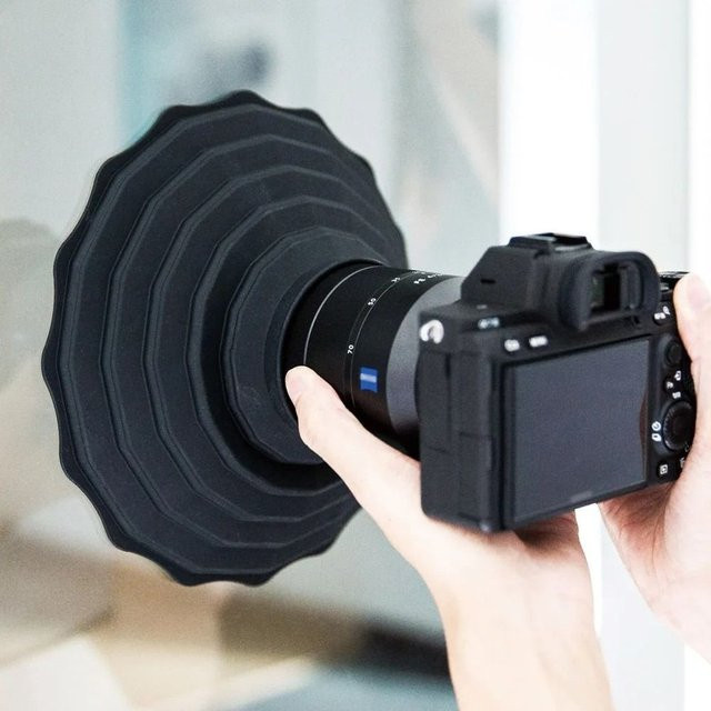MIIQNUS Anti-Reflexions Linsenhaube aus Silikon, faltbar und reversibel, Schwarz, Durchmesser: 53 mm bis 72 mm oder 73 mm bis 88 mm - Bild 1