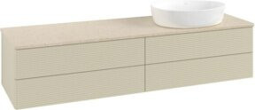 V&B Waschtischunterschrank Antao mit Frontstruktur und Beleuchtung in Botti-Farbe, B/T: 160 x 50 cm - Bild 1