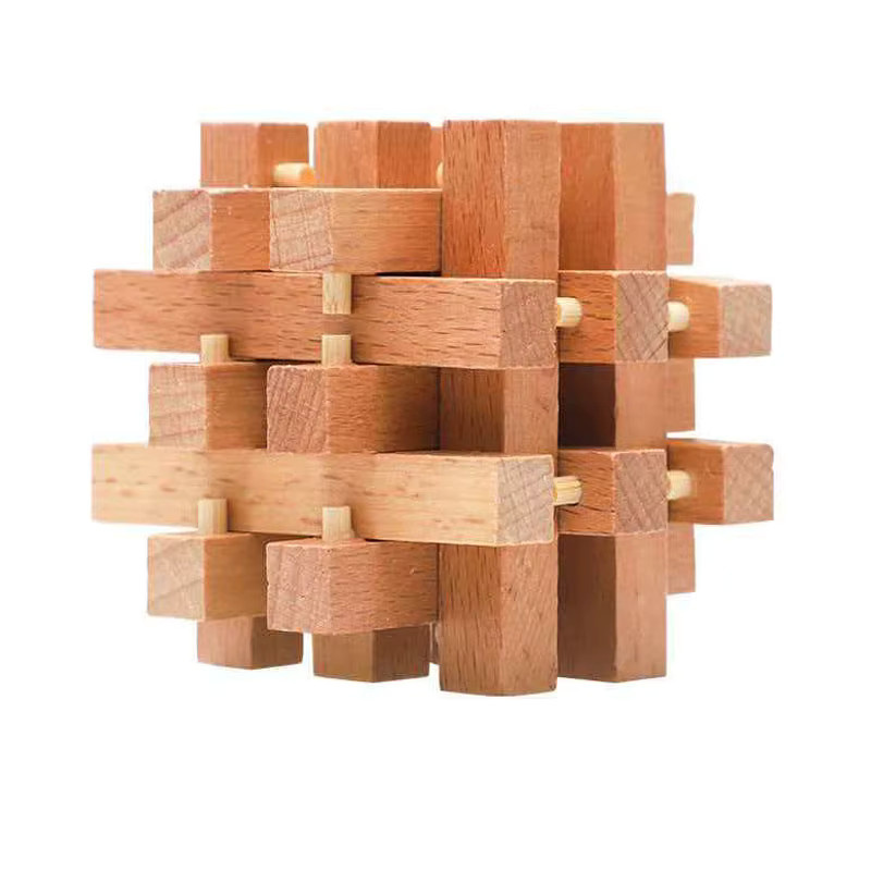 Luban Schloss Achtzehn LuoHan, Holz-IQ-Puzzle, Lernspielzeug - Bild 4