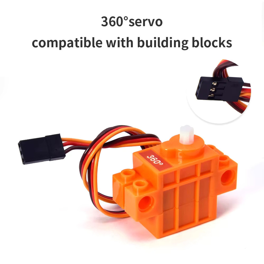 Keyestudio Programmierbarer Servomotor 2 kg mit 270 Grad und 360 Grad Rotation in Orange für Arduino-Projekte und LEGO-Kompatibilität - Bild 2