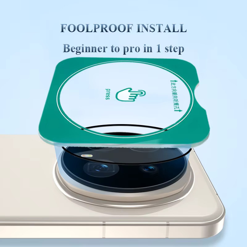 LeReach Objektivglas Kamerafolie mit Selbstpositionierung für Honor Magic8 Pro Magic 8 7 6 Pro in Schwarz und Transparent - Bild 3
