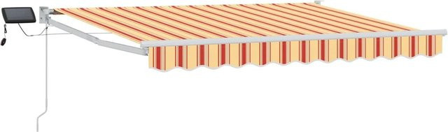 vidaXL Manuelle Gelenkarmmarkise mit LEDs, Mehrfarbig, B: 250 cm, T: 200 cm - Bild 1