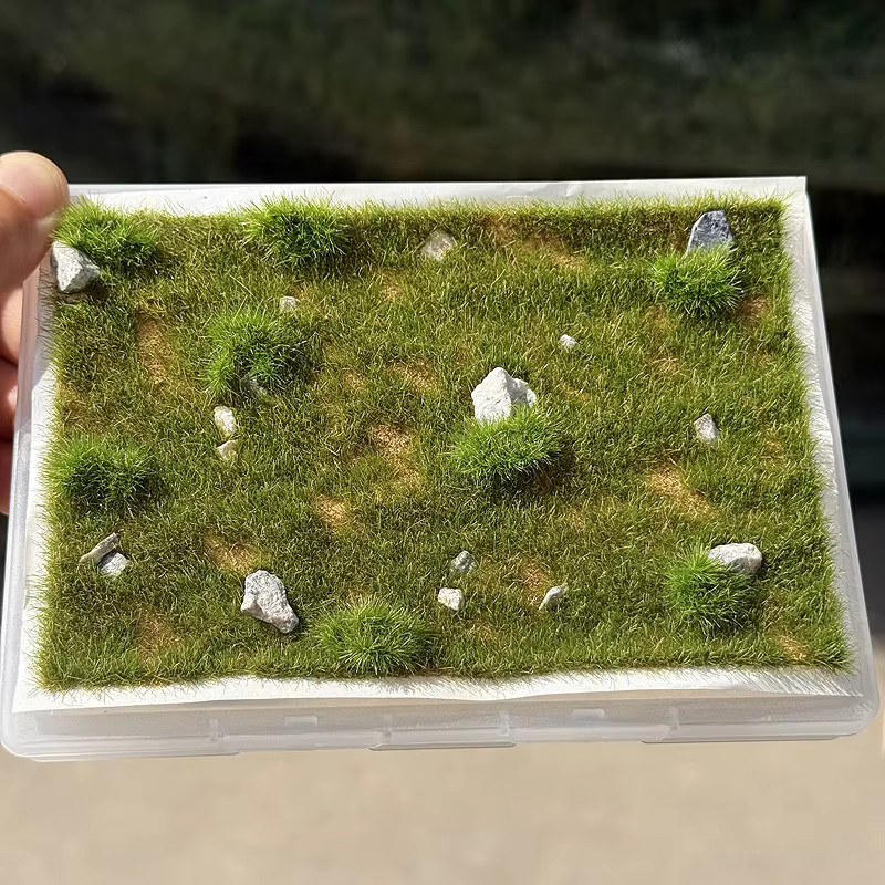 FunTrying Herbstgrüner Nylonrasen Miniatur-Rasen, Grün - Bild 2