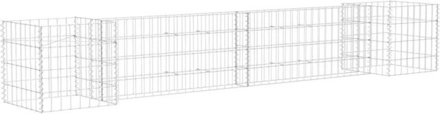vidaXL H-förmiger Gabionen-Pflanzkorb aus Stahldraht in Silber, B/T/H: 40 x 40 x 260 cm - Bild 1