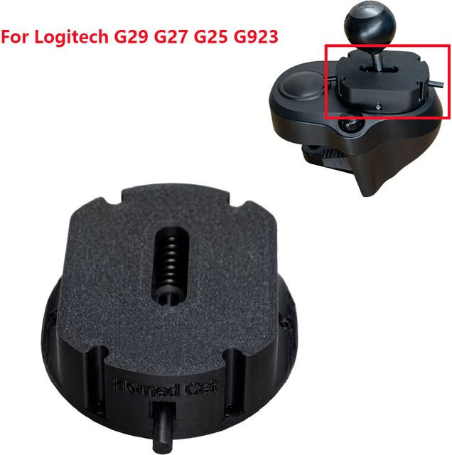 H-Gear Schalthebel Upgrade Mod Adapter für Logitech G29 G27 G25 G923 Simracing Lenkrad in Schwarz für PlayStation und PC - Bild 1