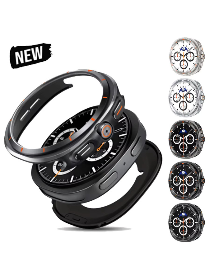 CAOWTAN Uhrenzubehör Aluminium-Bumper-Rahmen für Samsung Galaxy Watch 8, Silber - Bild 6