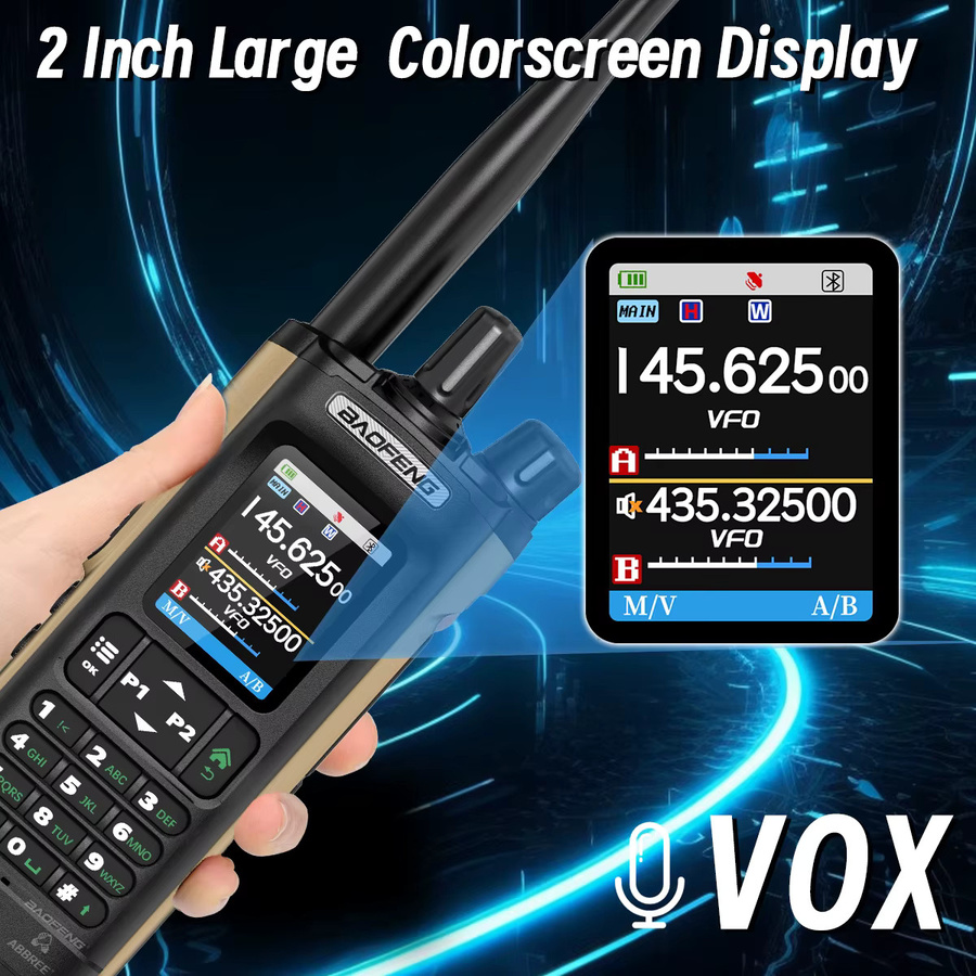 Baofeng UV-32 GPS Walkie Talkie mit Bluetooth und 10W Vollband für Long Range Funkbetrieb - Bild 6
