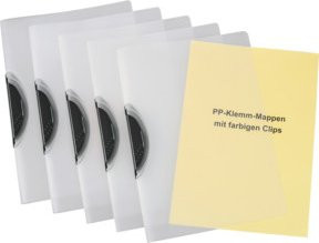 Eichner Swing Clipmappen A4 aus PP-Folien in Schwarz und Transparent - Bild 1