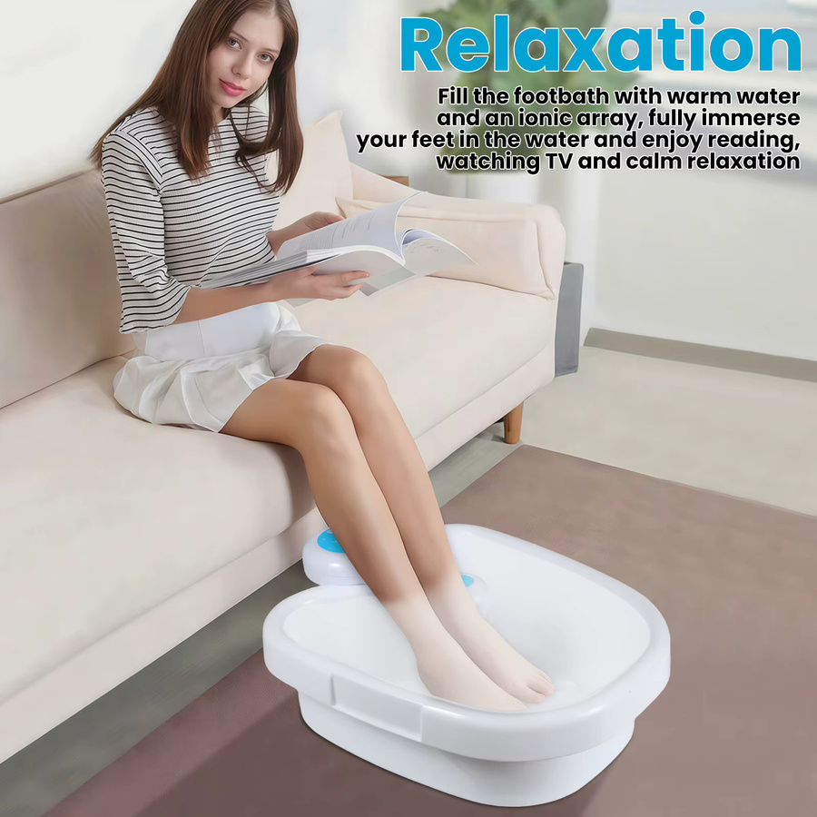 Bromose Ionen-Detox-Fußbad-Massagegerät mit Becken, elektrisch, weiß - Bild 3