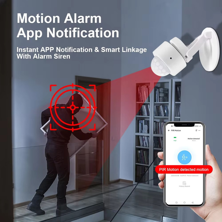 EWelink Smart Zigbee 3.0 PIR-Bewegungssensor in Weiß für Sicherheitsalarme und Home Assistant kompatibel - Bild 2