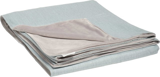 Stern Decke in Hellblau und Hellgrau, B/T: 158 x 200 cm, 100% Polyacryl und 100% Polyester - Bild 1