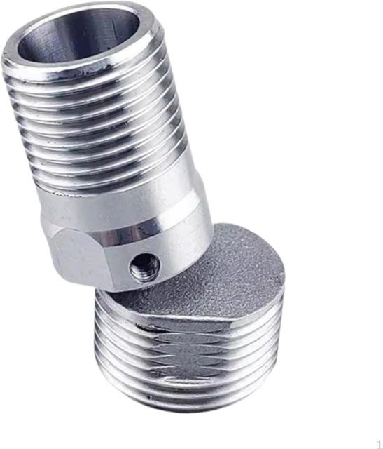 craftDIY Verstellbarer Exzenter für Eckanschluss von Armaturen und Duscharmaturen aus Edelstahl in Grau und Silber - Bild 1